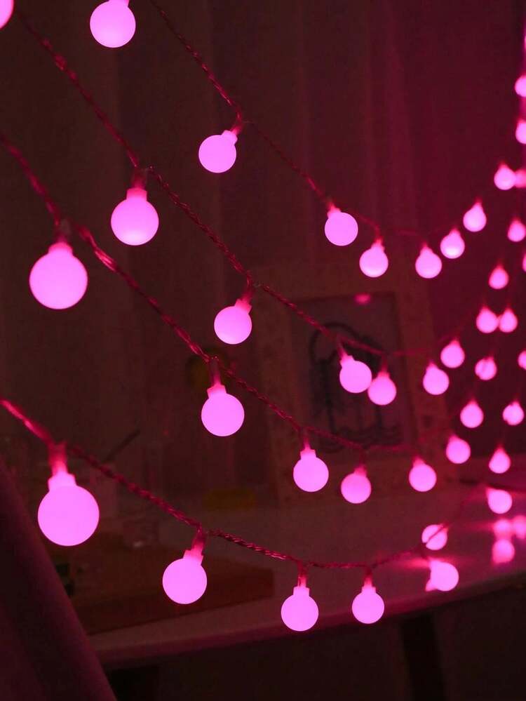 1 件 1.5/3/6 米白色球形装饰灯串、房间装饰、家居装饰、墙面装饰、卧室装饰、花园装饰、露营装饰球形灯串、适用于花园、露营帐篷、派对、婚礼舞会、生日、庭院装饰灯、装饰灯、圣诞树装饰灯串 - 小白球 - 查看 11