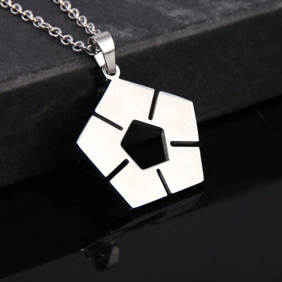 1pc BLUE LOCK Necklace Men's Anime Football Logo Jewelry Keychain Creative Couple Chain Stainless Steel Color Role Play Gift