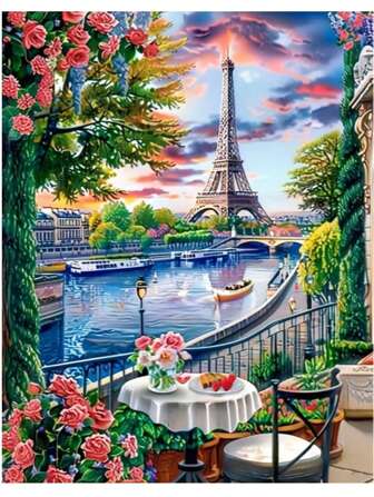 5D Full Drill Diamond Painting Kit, Landscape Pattern, 30*40cm/11.8*15.8 Inch, Diamond Painting Craft, Mosaic Decor Wall Art, Suitable For Beginners, Home Living Room Office Decor, New Year Easter Gift, No Frame