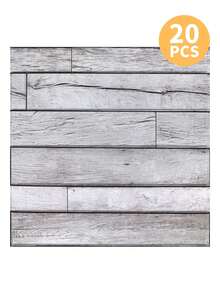 3D木質鐵船板自粘壁板，3D瓷磚貼紙，啞光表面處理，30cm X 30cm，抗水防霉，適用於廚房後擋板、浴室、農舍裝飾牆、餐廳、房車和租房變身 - 彩色 - 查看 19