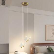 XINGOO 1 Light/2 Lights /3 Lights Butterfly Pendant Light, Modern Acrylic Lampshade, LED Gold Pendant Light, Suitable For Stairs, Kitchen, Dining Table, Bedside Table, Children's Room Decoration, Girls' Bedroom, 3000k Warm Light, 6000K White Light 110-230V - Butterfly - View 10