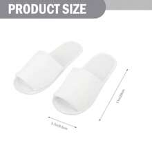 [Huihuang]2 Pairs Foldable Slippers Open Toe Slippers Hotel Slippers Indoor Slippers For Women Disposable Slippers For Guests Portable Folding Slippers Universal Soft Slippers Towel Man - như hình ảnh - Xem 3