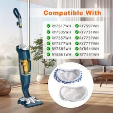 2 件超细纤维拖把替换垫，适用于 Rowenta 蒸汽拖把 ZR005801/RY7/RY8 系列、ZR005801、ZR005804、ZR850002、RY8561WH、RY8544WH、RY7757WH、RY7731WH、RY7597WH、RY7591WH、RY7585WH、RY7577WH、RY7557WH、RY7535WH、RY7517WH、YY2731FE 拖把布 - 彩色 - 查看 1