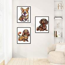 Dachshund/Corgi/Bulldog - Wooden Jigsaw Puzzle, Asymmetrical Animal Shaped Wooden Puzzle Toy, Party Game Gift, Decorative Art, Tabletop Magic Puzzle, Unique Children's Educational Puzzle, Birthday Gift, Wooden Puzzle For Kids, Back To School Gift, Christmas Gift - Multicolor - View 9