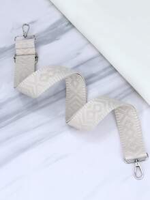 Túi xách, ví, túi đeo chéo có dây đeo thêu điều chỉnh được. - Màu be - Xem 3