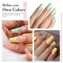 LIMEGIRL 4pcs Gel Nail Polish Set, Four Seasons Colors Collection, Long-Lasting, Soaking Gel Nail Polish Set,Gel Nail Kit Manicure DIY Nail Art Salon Home Gift For Women - 彩色 - 查看 4