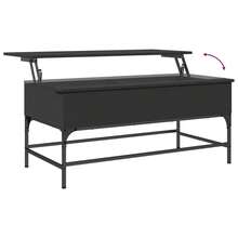 Couchtisch Schwarz 100x50x45 cm Holzwerkstoff und Metall - Schwarz - Übersicht 7