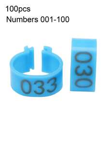 100pcs Inner Diameter 1.6cm Chicken Foot Ring With Numbers 001-100 Label Clasp Plastic Poultry Leg Rings Bands Chickens Ducks Animals Gees Identification Tool - Multicolor - View 9