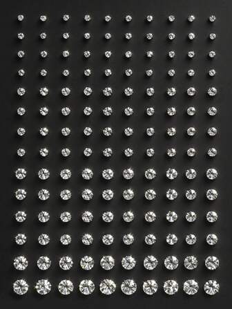 140pcs/40pcs/20pcs Fashion Boxed Rhinestone Men's Earring Set, Suitable For Daily Wear, Holiday Gifts, Simple Jewelry