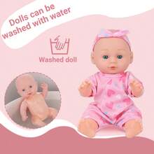 24 厘米/9.5 英寸逼真婴儿娃娃，含 1 个娃娃和 1 套服装，DIY 装扮娃娃，儿童生日节日礼物