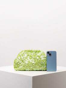 Borsa clutch da donna con paillettes colorate e brillanti, borsa floreale, borsa con paillettes, borsa da cerimonia, accessori da cerimonia, borsa elegante da donna, articoli da matrimonio, portafoglio da festa con glitter (modello casuale)