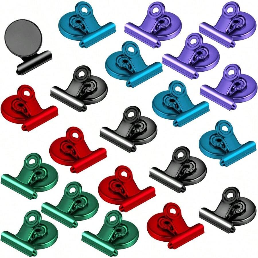 QY DIYSELF 20 Pack Magnetic Clips Magnets Clips Strong Refrigerator Magnets Magnetic Clips Heavy Duty For Refrigerator Classroom Office Kitchen Magnets For Whiteboard 5837 - Nhiều lớp bóng - Xem 1
