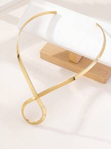 1pc European & American Style Exaggerated Geometric Asymmetrical Multi-Layer Necklace