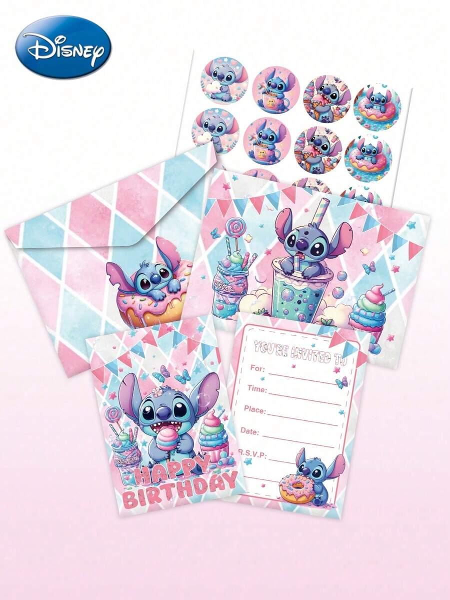 disney-12-sets-de-tarjetas-de-invitaci-n-con-sobre-tarjeta-postal-y