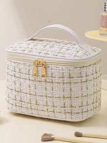 1pc Large Capacity Waterproof Cosmetic Bag - Ideal For Travel And Organizing Makeup And Brushes, Toiletry Bag, Makeup Bag, Travel, Dorm Essential, Back To School Luggage, With Zipper Closure For Lipstick, Brushes, Phone, Coins, Home, Travel And School Use Makeup Organizer Makeup Case - Multicolor - View 18