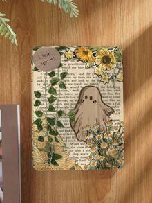 Shockproof Floral Element Forest Ghost Collage Pattern Tablet Protective Case, Compatible With IPad 9.7/10.2/10.5/10.9/12.9/Pro 11 (10th Gen), Galaxy Tab S6 Lite 10.4", Kindle Paperwhite 12th Gen (2024), Kindle 11th Gen (2022), Offers Soft Shock Protection, Supports Smart Stand/Auto Wake/Sleep Function Spring Gift - Multicolor - View 3