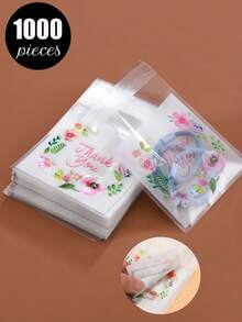 1000 Piezas/100 Piezas/1 Pieza, Múltiples especificaciones y tamaños, Bolsas semi-transparentes, Feliz cada día, Bolsas para cartas de agradecimiento, Collares y pendientes de joyería, Bolsas de almacenamiento para artículos pequeños, Bolsillos sellados autoadhesivos, a prueba de polvo, resistentes al desgaste, con empaque OPP anti-oxidante, para uso diario y doméstico