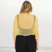 NetSetUK Ladies Bolero Shrug  Plain    Elegant  Casual  Boho    Mesh Fabric    For  Night Out  Birthday Party  Travel - Yellow - View 3