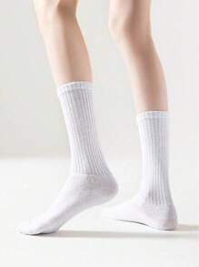 3 Pairs Women's Plain White Slouch Socks (No Cardboard)