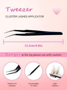 60 pezzi di ciglie individuali a grappolo con adesivo, riccio C, marrone, lunghezza 8-16mm, kit di estensione ciglie fai-da-te con pinzette e arricciaciglia, aspetto naturale, ciglie segmentate da applicare senza colla, estensioni di ciglie a spina, grappoli di ciglie, ciglie individuali, ciglie finte