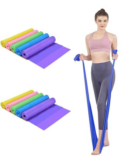 1件装弹力筋膜带瑜伽健身阻力筋膜带运动拉伸训练绳150厘米产前拉伸膜健身器材筋膜弹力带