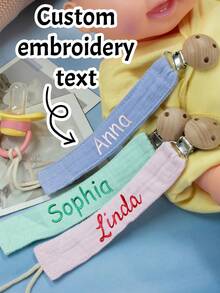 1 pieza/2 piezas Clip anti-caída personalizable, nombre bordable, llavero personalizado, personalización de nombre DIY, artículo decorativo, regalo para amigos/cumpleaños. - Estilo A - Ver 1