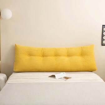 1pc New Striped Velvet Series Triangle Pillow (Including Core), Backrest Pillow, Sofa Bed Headboard Pillow, Comfortable Backrest Cushion, Bedroom Supplies, Home Decoration