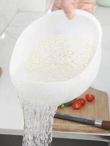 1 件，多功能塑料洗米碗，洗米机，洗菜篮，蔬菜水果沥水篮 - 适用于健康膳食准备和高效厨房使用，实用厨房小工具 - 彩色 - 查看 2