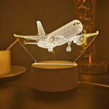 1 件飞机/喷气式飞机创意夜灯，天文航空爱好者收藏礼品灯，家居装饰照明，适合情人节、感恩节、生日礼物