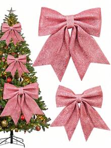 2 piezas/4 piezas Decoración de árbol de Navidad Mariposa brillante Regalo de boda Fiesta Decoración del hogar Decoración navideña Decoración de habitación Invierno