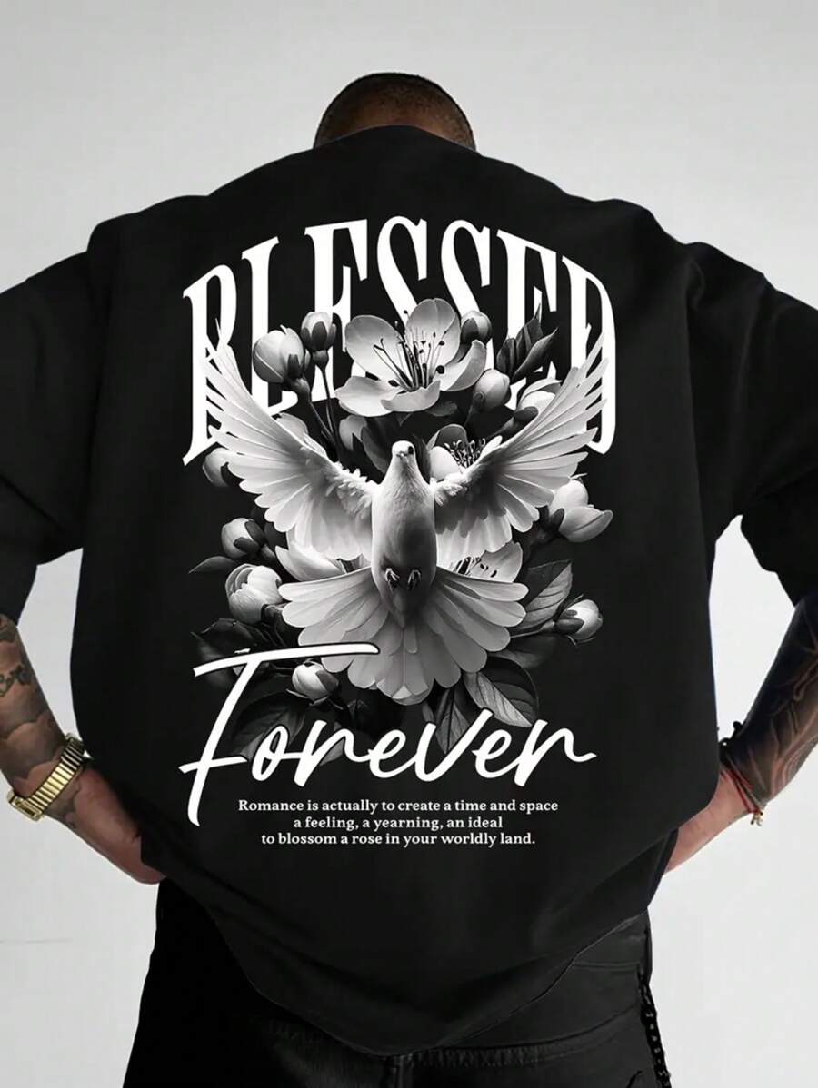 Men's Casual Versatile Simple Graphic Print Short Sleeve T-Shirt