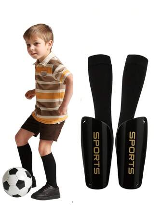 Voetbalscheenbeschermersset voor kinderen en tieners (5-13 jaar), inclusief scheenbeschermers en lange voetbalsokken, lichtgewicht voetbalkleding voor jongens en meisjes van 8-12 jaar, EVA-vulling beschermt tegen stoten en blessures