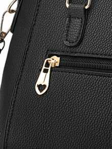 简约纯色双层大容量PU皮毛球装饰带钱包女士手提包，商务休闲女士单肩手提包，适合女性、职场新人和白领人士的母亲节礼物，非常适合工作、商务、通勤、上学