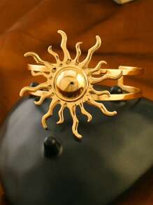 2 件优雅时尚百搭镂空太阳手链和戒指套装，适合女性日常、派对和休闲装 - 太陽手鐲戒指套裝 - 查看 6