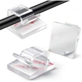 20-100 Piezas Clips de Luz del Día de San Valentín Ganchos para Luces de Cadena Exteriores Clips Soporte de Cable para Colgar Luces de Pared Luces de Hadas (Adhesivo Aleatorio)