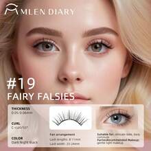 MLen Diary Magnetic Eyelash Case - Reusable Soft Magnetic Eyelashes, No Glue & Eyeliner, Waterproof, Lightweight Natural Look, 10-12mm, Includes Pouch & Brush, Magnetic Eyelashes Reusable - Natural Lashes - View 22
