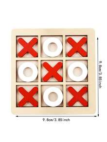 1pc 2025 New Arrival Wooden Tic Tac Toe Game, Party Interactive Noughts And Crosses 9-Grid Board Game, Birthday/Easter/Wedding Gift, Toys, Party Interactive Game - Multicolor - View 13