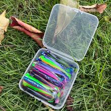 30pcs Double Color T-Tail Soft Bait Set 6cm/ 2.36inch Durable Plastic Bait Swimmer For Saltwater Freshwater Fishing - Multicolor - View 9