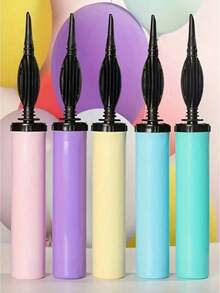 手持式气球泵套件，双向手动气球充气器 - 适用于派对、婚礼、生日、特殊活动、气球配件、带金色装饰的优雅气球泵 - 手持式、便携式、适用于婚礼、生日、毕业典礼、气球充气器、时尚设计、耐用塑料、马卡龙气球泵