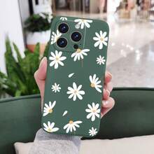 雏菊图案液态硅胶防震软壳，兼容 17/16/16e/15 Pro Max/14 Plus/13 Mini/12 Pro/11/X/XS/XR/XS Max/7/8 Plus/SE2/SE3，三星 Galaxy S26/S25/S24 Ultra/S23 FE/S22 Plus/S21/S20/S10/A55/A56/A54/A53/A52/A51/A36/A35/A34/A33/A32/A26/A25/A24/A23/A22/A16/A15/A14/A13/A12/A06，P40 Lite/P30 Pro/P20，荣耀 20 Lite/10 - 綠色 - 查看 3
