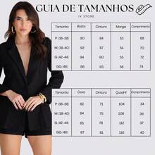 Conjunto Feminino Blazer e Short Elegante - Preto - Visão 11