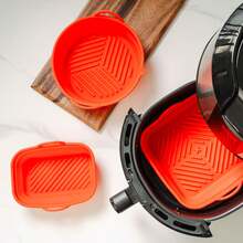 Collapsible Silicone Air Fryer And Microwave Liner - Round Non-Stick Cooking Mat For Easy Cleanup And Versatile Use