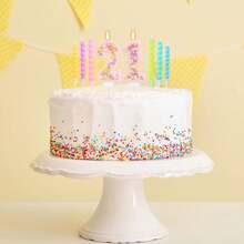 13pc Number 0-9 Digit Birthday Candles,Macaron Style With Glitter Sequins, Suitable For Birthday Party Cake Decoration, Suitable For Anniversary Parties,Suitable Wedding Anniversary , Suitable For Cute Pet Theme Cake Decoration Candles, Cake Decoration Pure Handmade DIY,Preferred Gift - Multicolor - View 5