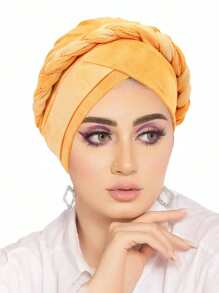 Women's Tie Dye, Ground Hair, Milk Silk, Flower Cloth, Braided Hat, Short Braid Can Hide Hair, Headband, Hat