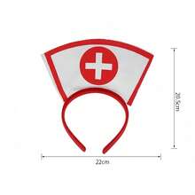 4/2/1pc Halloween Sexy Nurse Cross Headband Stethoscope Pen Set Cosplay Party Series Single Dance Costume Accessories, Christmas Women Whimsical Fashion Basic Outfit Set