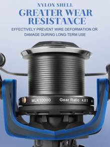 1pc Drag 20KG Big Spinning Fishing Reel 8000-14000 Series Aluminum Alloy Spool Fishing Reel 4.8:1 Baitcasting Reels Reel Fishing - Multicolor - View 8