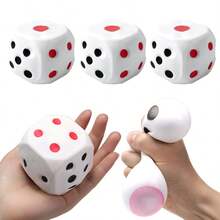 2026 New 1pc Stress Relief Dice Toy, Anti-Stress Squeeze Toy, Slow Rebound Fidget Toy, Birthday/Easter/Valentine's Day Gift, Trending Toy - Multicolor - View 3