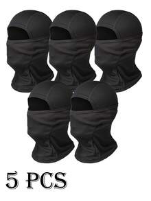 Musion 1pc Breathable Mesh Balaclava Face Mask Ski Mask For Men Women Full Face Motorcycle Mask Hood Running Cold Weather - Black - View 17