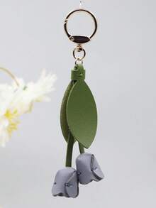 郁金香手工皮具，花包挂件，钥匙扣，自制手工缝制汽车钥匙挂件 - 彩色 - 查看 9