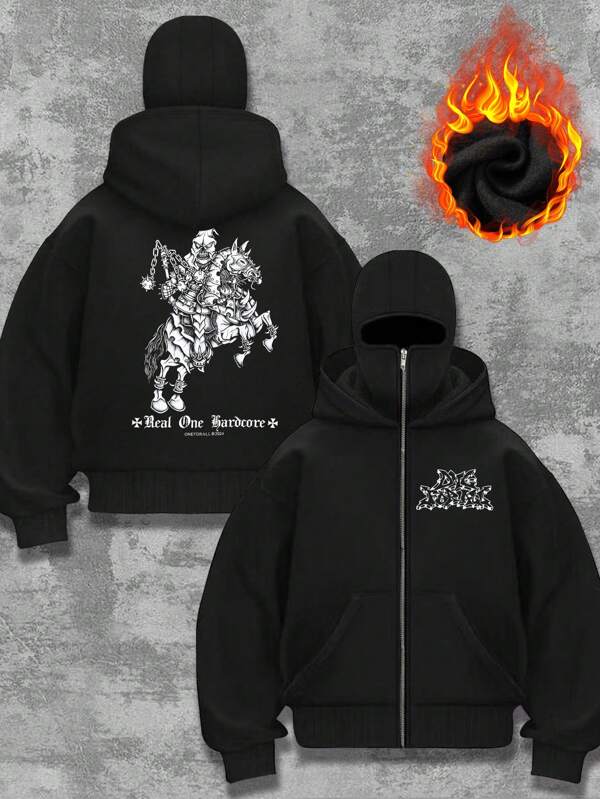 Cagoule de mode rétro pour femmes en automne et hiver, à capuche double épaisseur